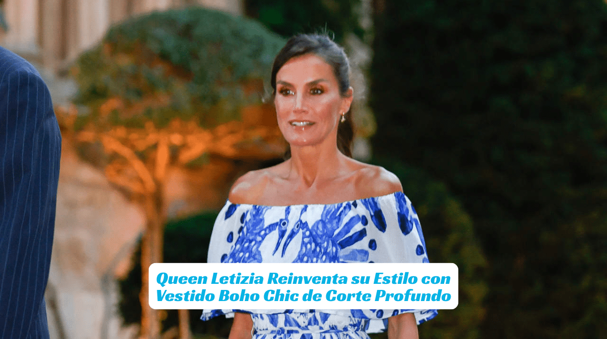 Queen Letizia Reinventa su Estilo con Vestido Boho Chic de Corte Profundo