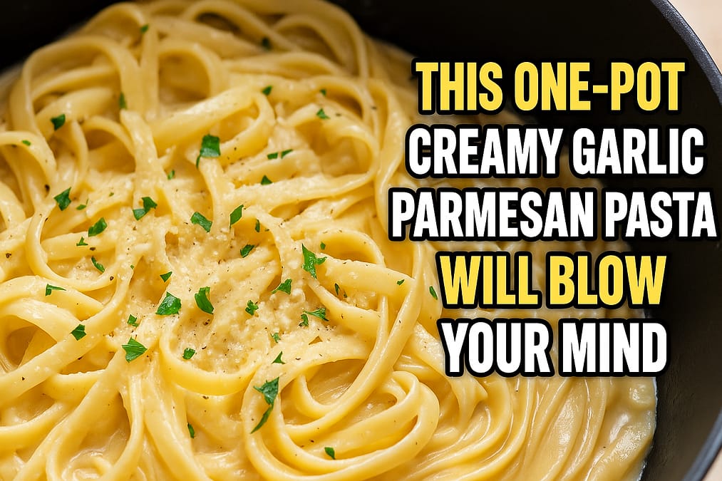 This One-Pot Creamy Garlic Parmesan Pasta Will Blow Your Mind